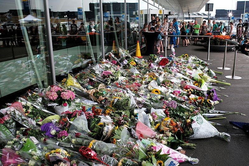 Herdenking MH17 op Schiphol